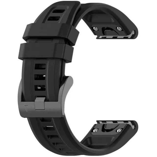 Techsuit - Watchband QuickFit 26mm (W060) - Garmin Fenix 5X/5X Plus/6X/6X Pro/7X/8/8 Pro/9/9 Pro (51mm) - Black