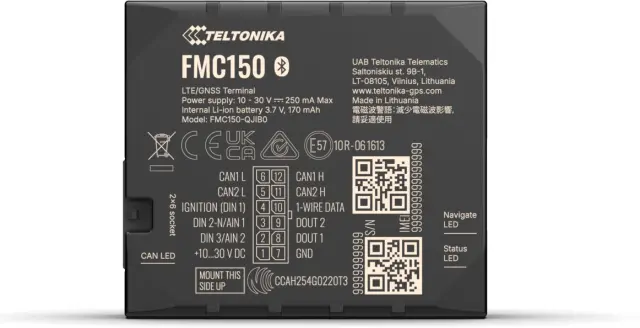 Teltonika Telematics FMC150, GPS smart tracker with Bluetooth, 4G LTE Cat 1 and eSIM