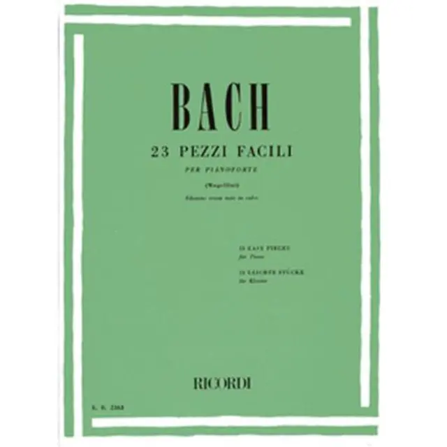 J.S.Bach - 23 Pezzi Facili per pianoforte / Εκδόσεις Ricordi