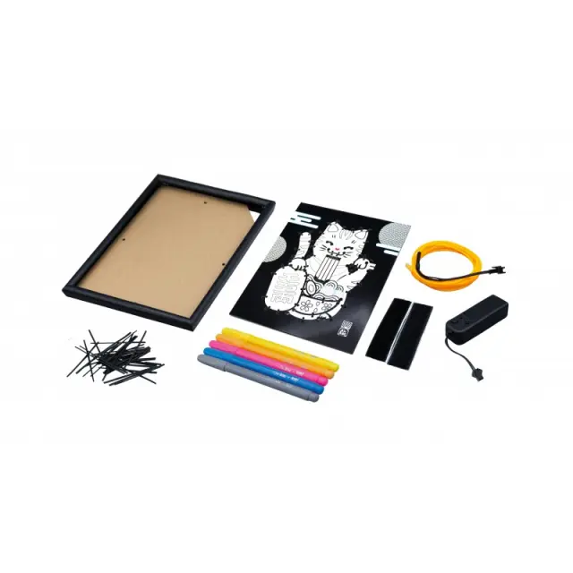 Buki France DIY Φωτεινό Κάδρο Neon Maneki-neko (7+ ετών) FK015 2