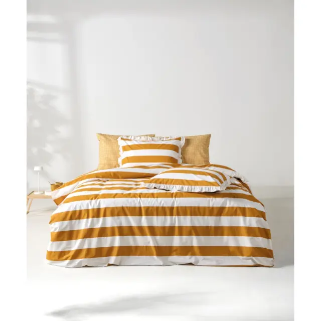 Σετ Σεντόνια Υπέρδιπλα 4 Τεμαχίων Kentia Iokasti 03 Mustard-White 240x270