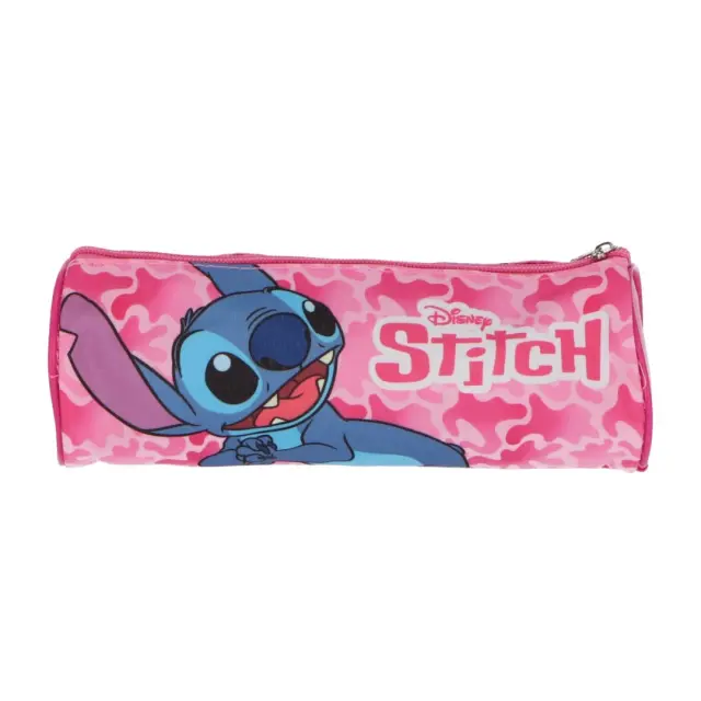 Κασετίνα βαρελάκι ροζ Disney Stitch pencil case 2