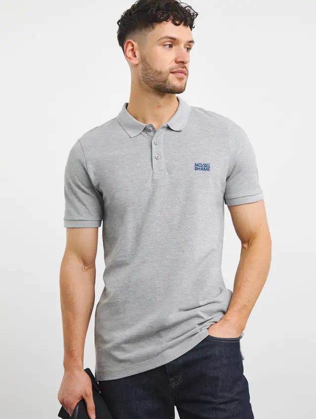 Μπλούζα Polo Noshame® Γκρί - 112409 - 3XL
