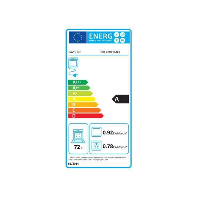 ΦΟΥΡΝΟΣ ΕΝΤΟΙΧΙΖΟΜΕΝΟΣ BB0 7210 BLACK DAVOLINE 3