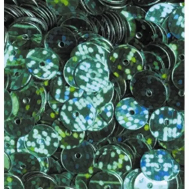 Πούλια Στρογγυλή Flat Ø6mm - Green Holographic - 500τεμ