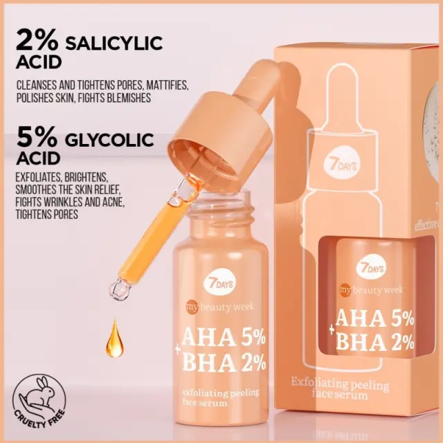 7Days Mb Korean Serum AHA BHA Peeling Ορός Προσώπου για Απολέπιση 20ml 3