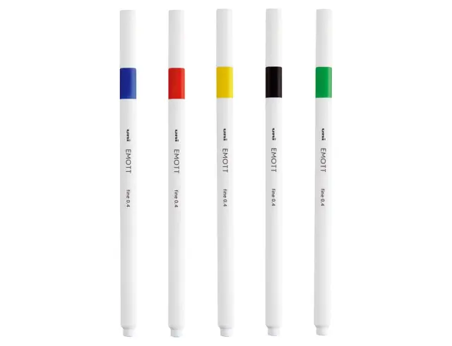 Μαρκαδόροι Σχεδίου Uni-Ball Vivid Emott με πάχος μύτης 0.4mm - 5 τεμάχιαEMOTT 5P SET VIVID COLOURS 2