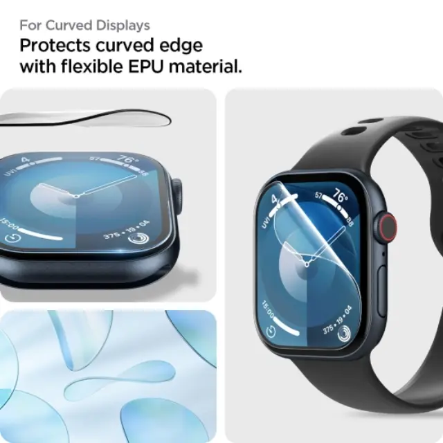 Spigen Elite Shield ”ez Fit” 2-pack Apple Watch 10 / 11 (46 Mm) Clear 2