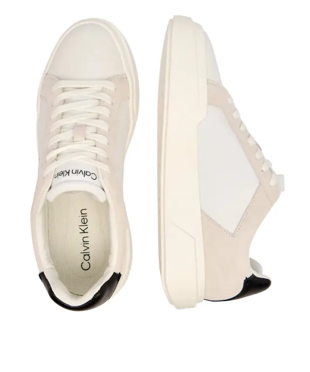 Calvin Klein - Ανδρικά Δερμάτινα Sneakers Chunky YM0YM01348-01W Εκρού 3