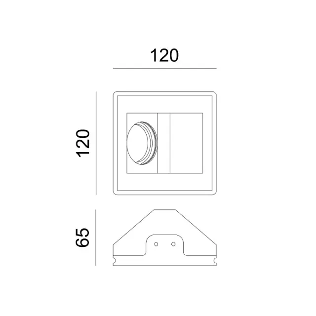 SQUARE WALL WASHER GYPSUM TRIMLESS SPOT LUMINAIRE ODEN GU10 / G90061C 2