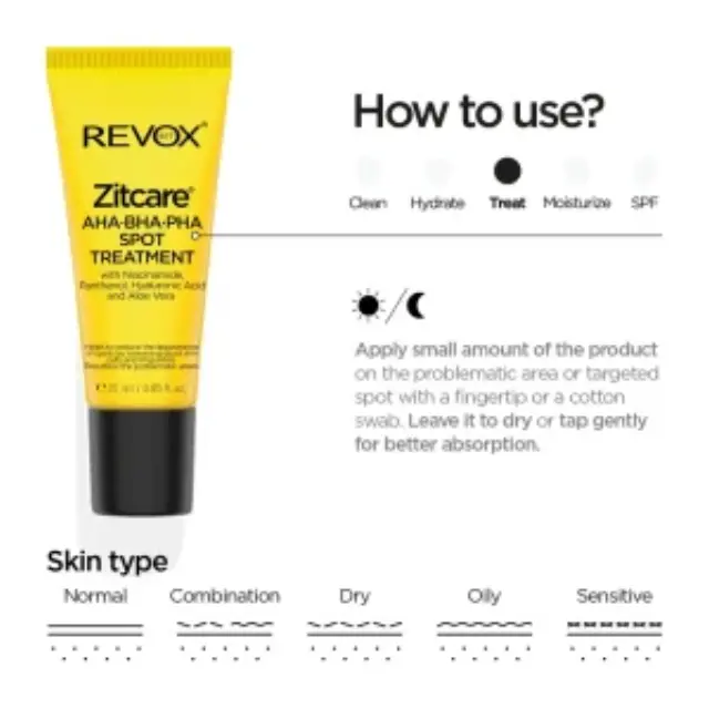 Revox B77 Zitcare AHA BHA PHA Spot Treatment Απολεπιστικό Προσώπου 25ml 2