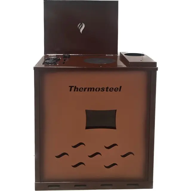 ThermoSteel Θερμάστρα - Σόμπα πετρελαίου εμαγιέ Κοράλ-Καφέ / D12000