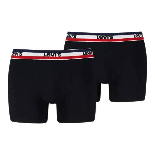 Levi's Ανδρικό Boxer Repeat SPW Logo Brief - Διπλό Πακέτο, Χρώμα Μαύρο - XL
