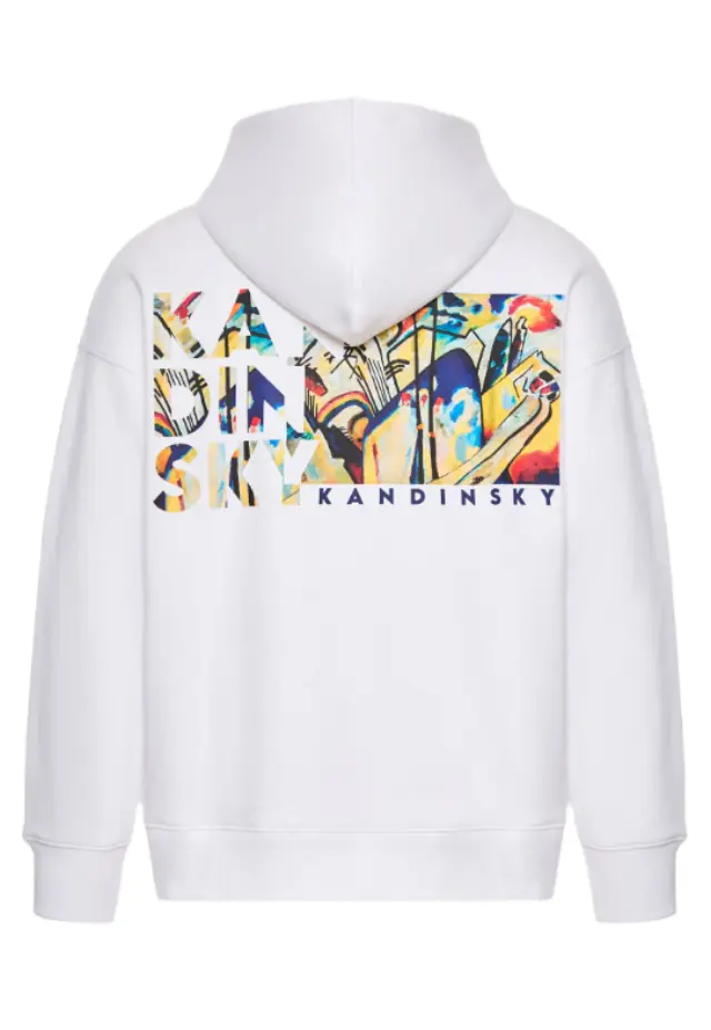 Funky Buddha ανδρικό φούτερ relaxed fit με κουκούλα Kandinsky FBU014-605-06-1 2