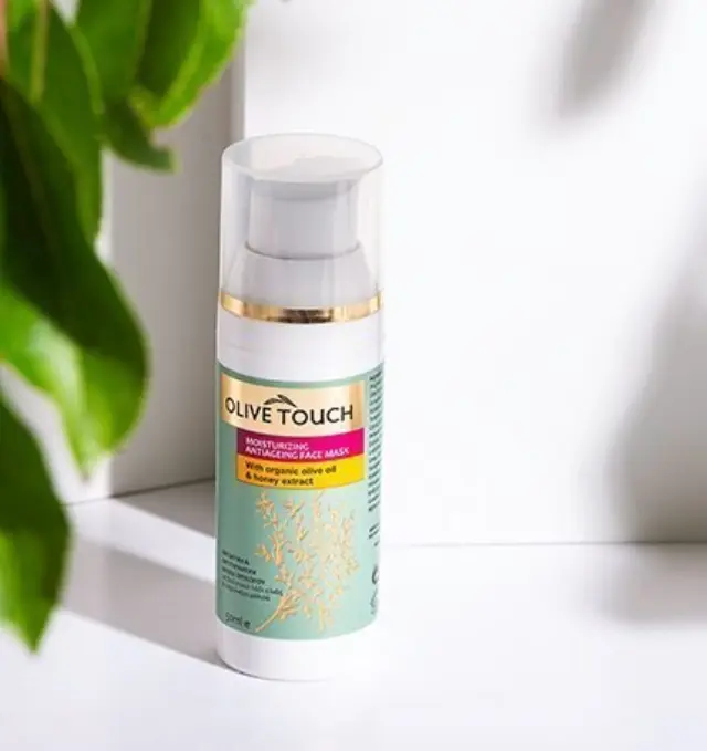 OLIVE TOUCH Ενυδατική - Αντιγηραντική Μάσκα Προσώπου με βιολογικό Λάδι Ελιάς και εκχύλισμα μελιού 50ml