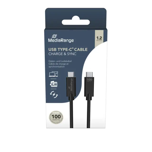 MediaRange Καλώδιο USB 3.2 Black 1.2m (MRCS214)