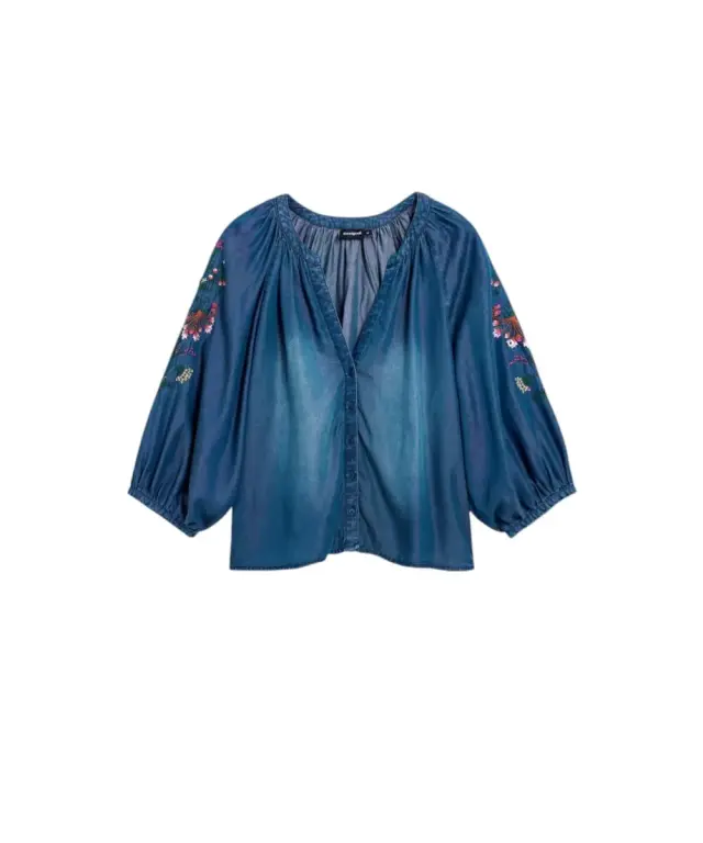 Desigual - Γυναικείο Πουκάμισο Blus Chambre 26SWBW16-5055 Μπλε - XS
