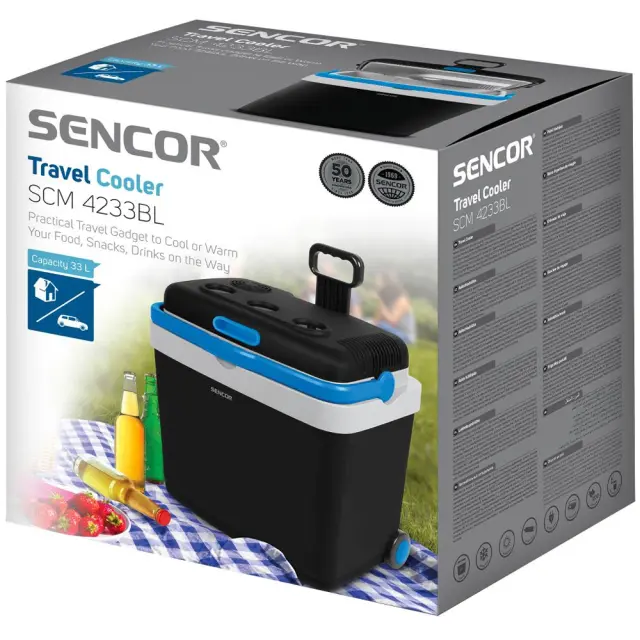 Φορητό Ψυγείο Cooler Sencor SCM 4233BL-EUE3 33L με Λειτουργία Ψύξης - Θέρμανσης και Λαβή Μεταφοράς με Ροδάκια 2