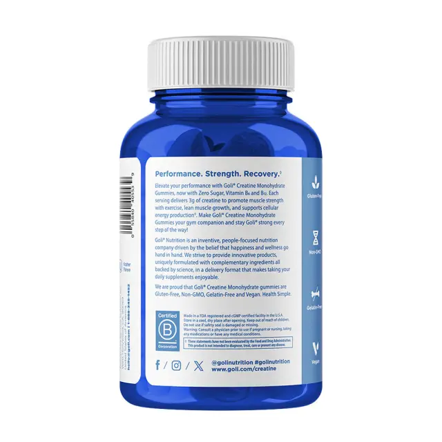 Goli Zero Sugar Creatine Gummies 3