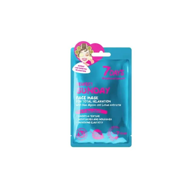 7DAYS Perfect Sunday Sheet Mask Μάσκα Προσώπου για Κανονικές & Μεικτές Επιδερμίδες, 28g