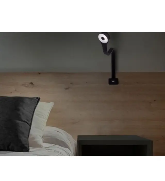 ΦΩΤΙΣΤΙΚΟ ΔΙΑΒΑΣΜΑΤΟΣ EMUCA ALGOL LED 4000K 5218214 ΜΕ ΘΥΡΑ USB ΕΥΚΑΜΠΤΟ ΜΑΥΡΟ 2