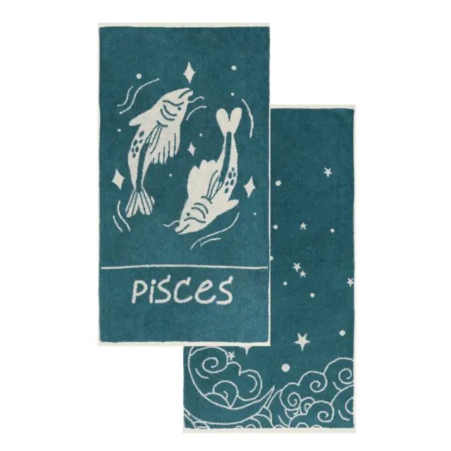 Σετ Πετσέτες Προσώπου 2 Τεμαχίων Kentia Zodiac-Pisces 50x90 2