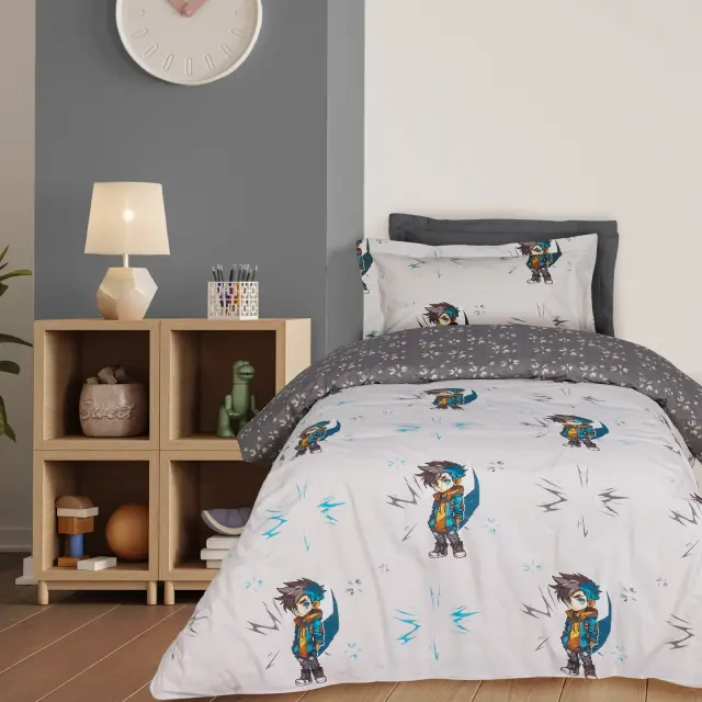 Σετ Σεντόνια 170x260 Μονά Das Home 4939 Beige-Grey 100% βαμβακερόΧωρίς Λάστιχο