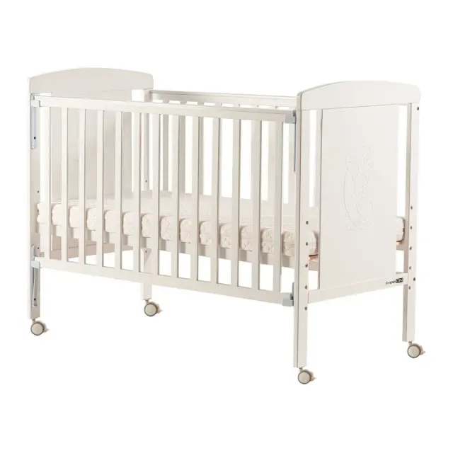 FreeON Mia Ξύλινο Βρεφικό Κρεβάτι 120x60cm με Ρόδες White