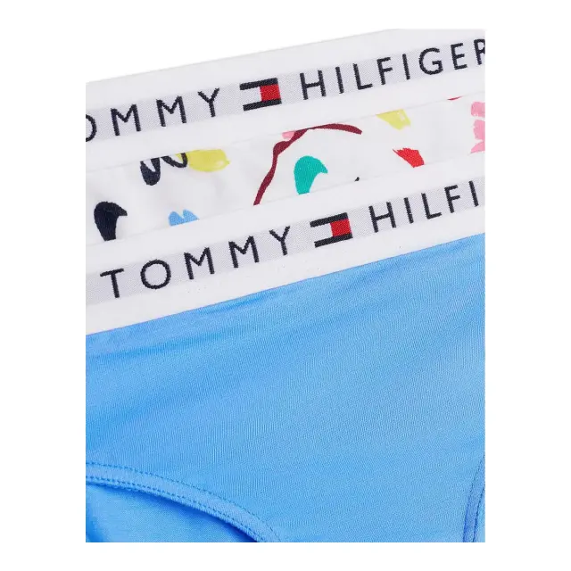Tommy Hilfiger Παιδικό Slip Κορίτσι TH Original Print - Διπλό Πακέτο, Χρώμα Fluid Flower Black-Blue Spell 3