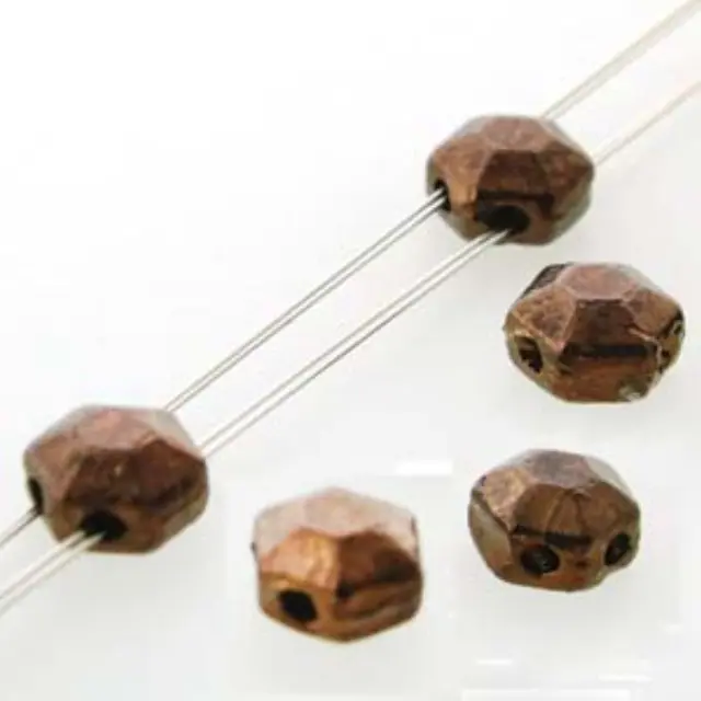 Χάντρα Honeycomb Jewel 6mm - Jet Dark Bronze ~30τεμ