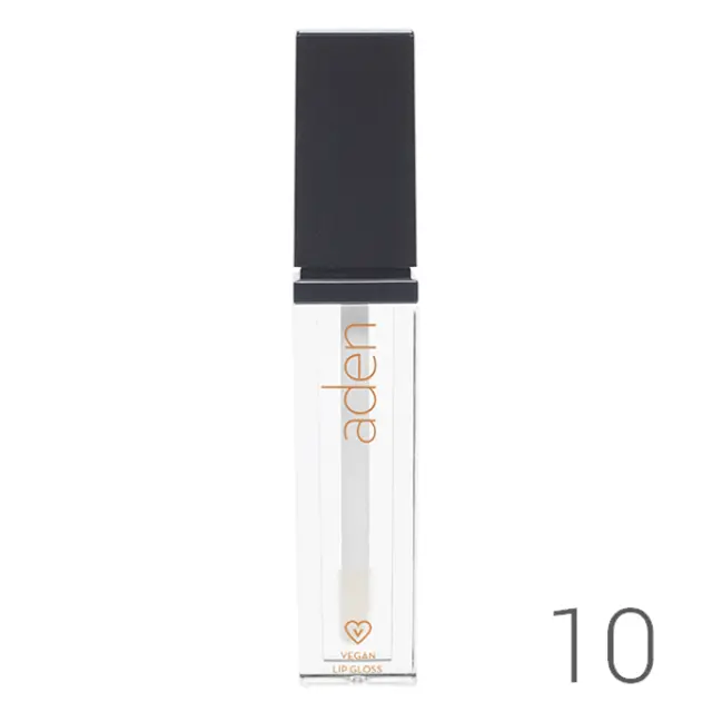 ADEN VEGAN LIP GLOSS 10 CLEAR 5 ML