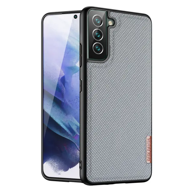Dux Ducis® Fino Back Cover Σιλικόνης / Υφασμάτινο για Galaxy S22 Plus - Γκρι