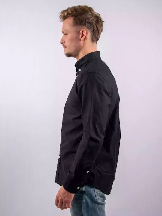 Tommy Hilfiger Μαύρο Πουκάμισο Σε Regular Fit Γραμμή Μαύρο - L 3