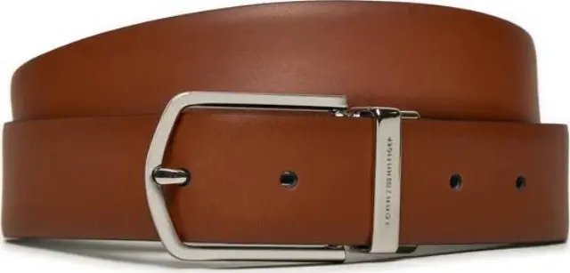 Tommy Hilfiger Ανδρική Μεσαία Ζώνη Luxe Reversible από Λείο Φυσικό Δέρμα Μαύρη 100cm 2