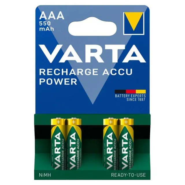 Varta Recharge Accu Power Επαναφορτιζόμενες Μπαταρίες AAA Ni-MH 550mAh 1.2V 4τμχ