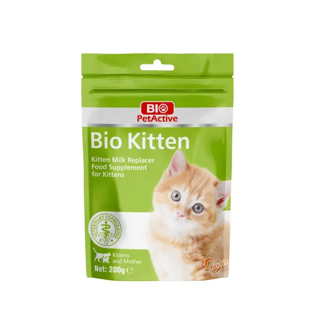 Γάλα Bio PetActive Kitten, Συμπληρωματική Τροφή για Γατάκια που Απογαλακτίστηκαν Πρόωρα 200gr