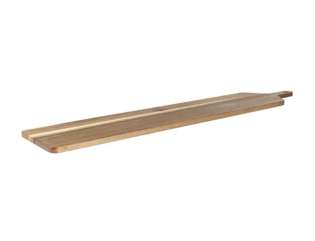 Ξύλινη επιφάνεια κοπής και σερβιρίσματος Home Deco Factory με λαβή, από Ξύλο Ακακίας, 100x20x1.5cm KA0283 3