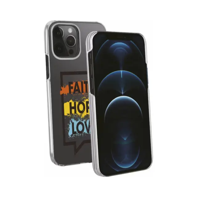 Vivanco Special Edition Clear Cover Apple iPhone 12 / 12 Pro Faith Hope Love 3