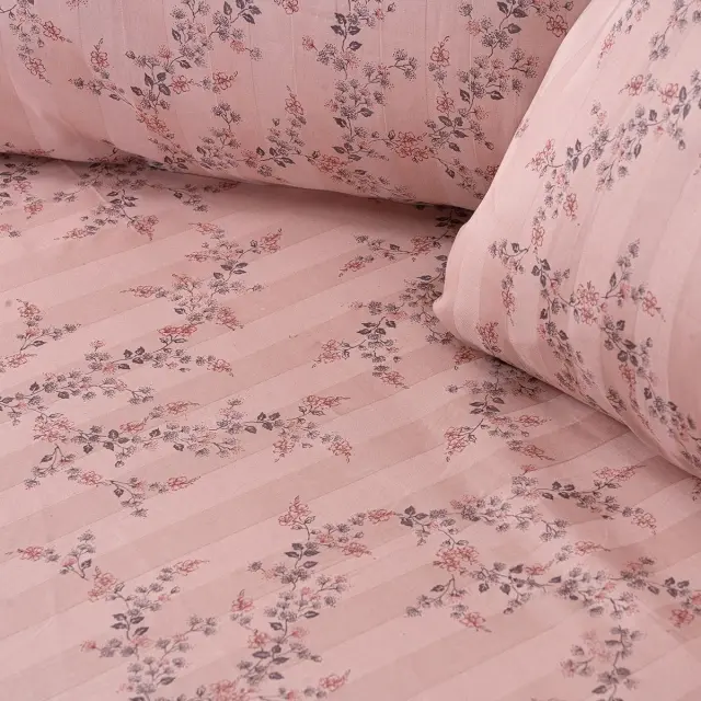 Beauty Home Σετ παπλωματοθήκη υπέρδιπλη Art 12214 Flora 100% Βαμβακοσατέν 300tc 230x250 Σομόν 2