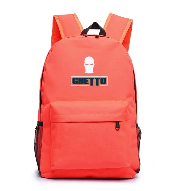 Ghetto Sport Backpack Mask Logo Unisex | Lightweight Streetwear Backpack Red