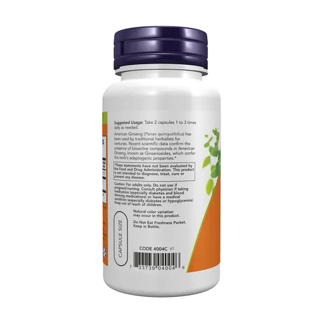 Now Foods American Ginseng 500 mg 3
