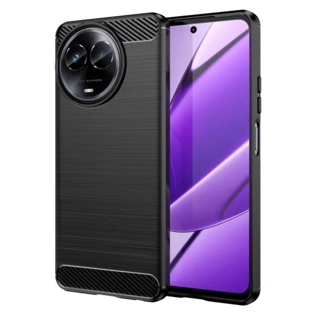 Techsuit - Carbon Back Cover Σιλικόνης Μαύρο - (Realme 11 5G)