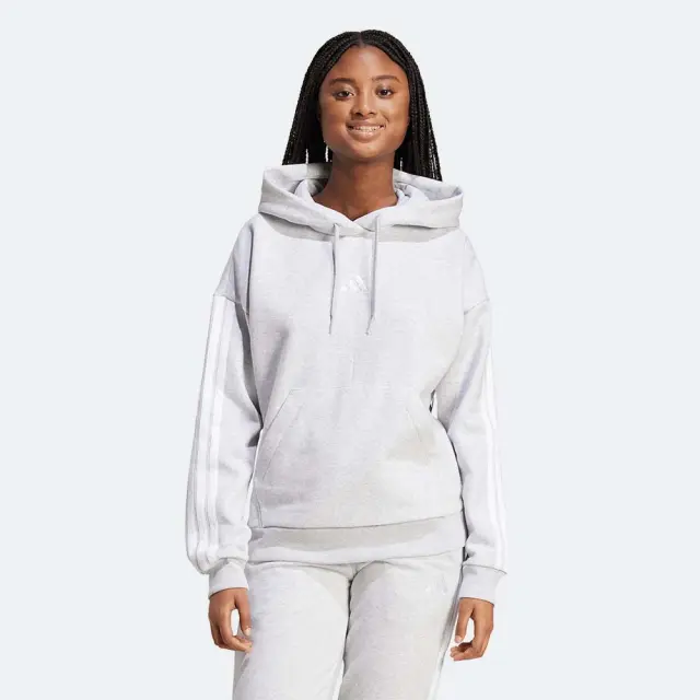 adidas Sportswear Women's 3Stripes Fleece Hoodie Γκρι Ανοιχτό JX2540 (adidas Sportswear)