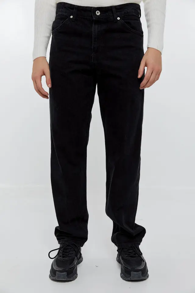 Παντελόνι Jean Loose Fit Μαύρο Μαύρο