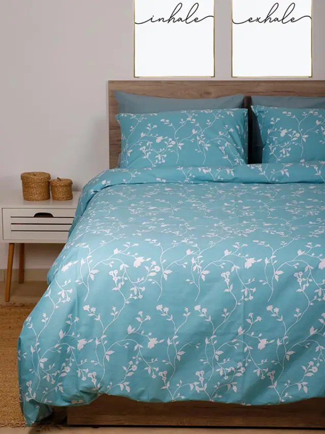 Σετ Σεντόνια Cotton Feelings 924 Aqua Μονό (165x270) Sunshine