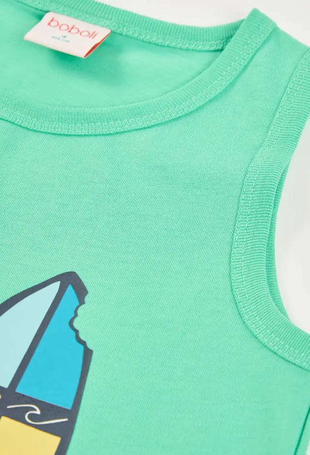 Boboli Knit t-shirt sleevless για αγόρι 543170-4608 3