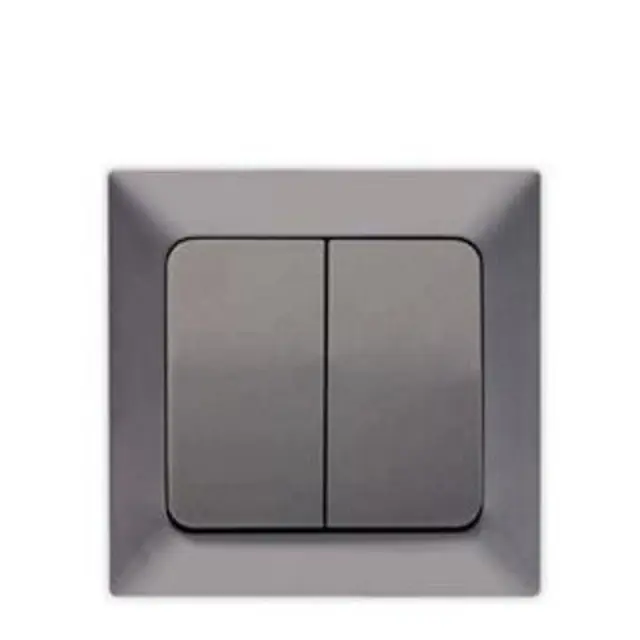 Διακόπτης A/R-K/R Γραφίτης 8.2x8.2x3.5cm