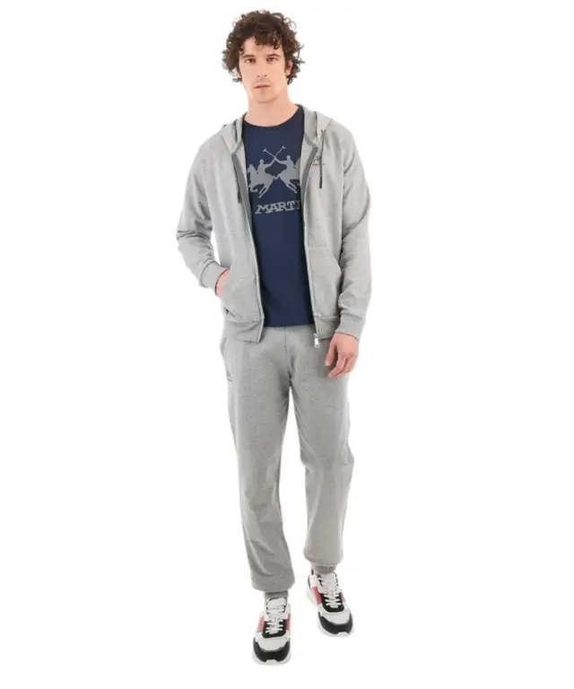 La Martina - Ανδρικό T-Shirt Regular Fit CCMR05-JS206-07017 Μπλε 2
