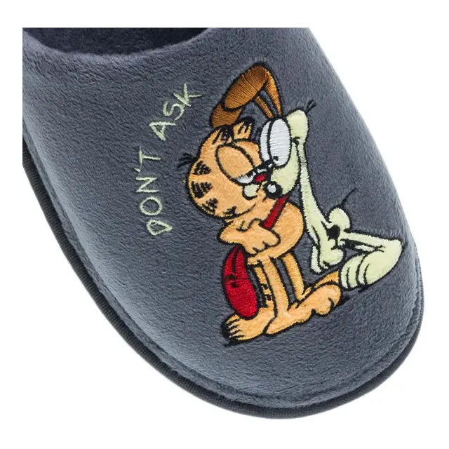 Parex Ανδρικές Παντόφλες Garfield, Χρώμα Γκρι 3