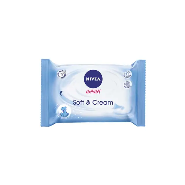 Nivea Baby Soft + Cream Μωρομάντηλα 63Τεμαχίων